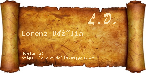 Lorenz Délia névjegykártya